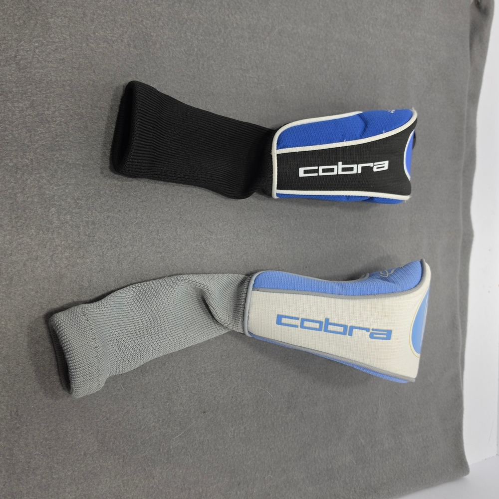Cobra Golf Fairway Wood Headcovers Set of 2 Blue Black White Number Dials   G